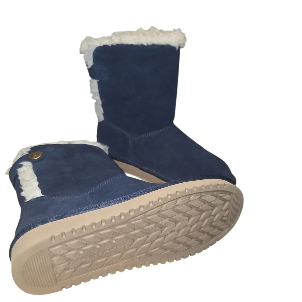 Koolaburra by UGG Women’s Boots Size 7‎ Navy Suede Faux Fur Lined Style 10201
